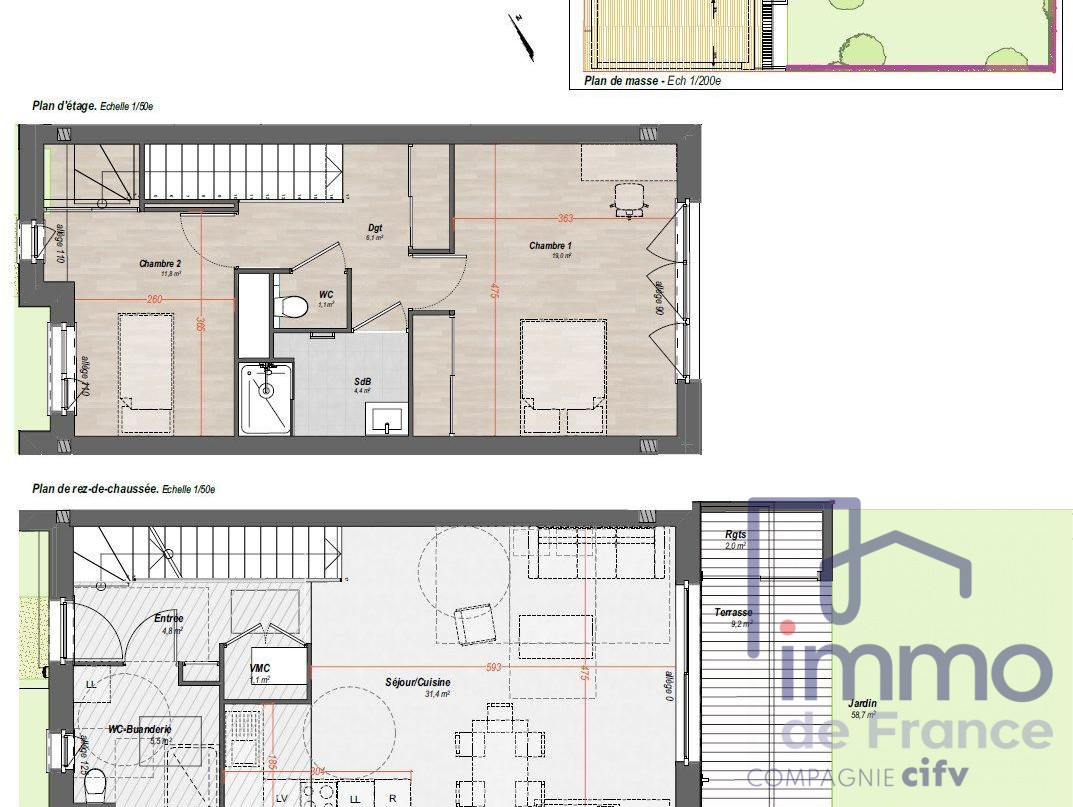 Vente appartement 3 pièces 85.2 m² à Saint-Bonnet-les-Oules 42330