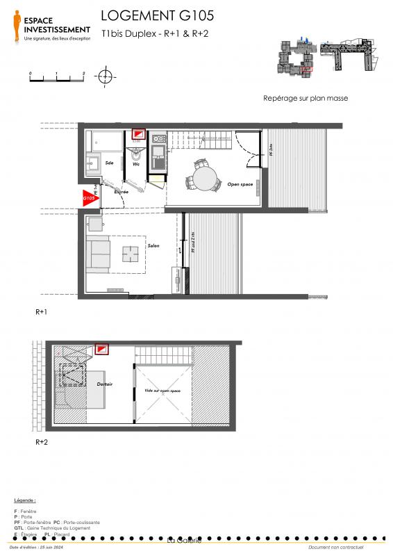 Location appartement duplex/triplex 1 pièce 29 m² à Dinard 35800 - 565 €