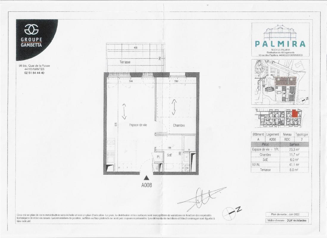 Location appartement t2 41 m² à Les Sorinières 44840 - 589 €