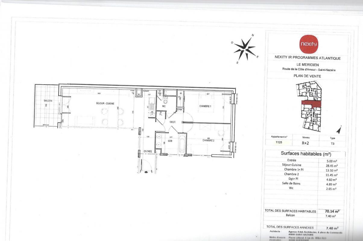 Location appartement t3 70 m² à Saint-Nazaire 44600 - 705 €