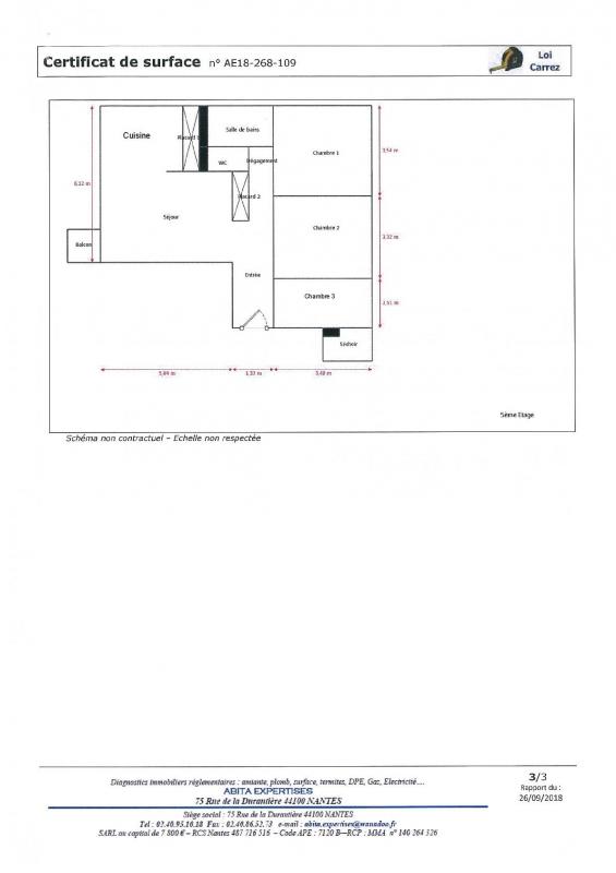 Location appartement chambre 1 pièce 25 m² à Saint-Herblain 44800 - 407 €