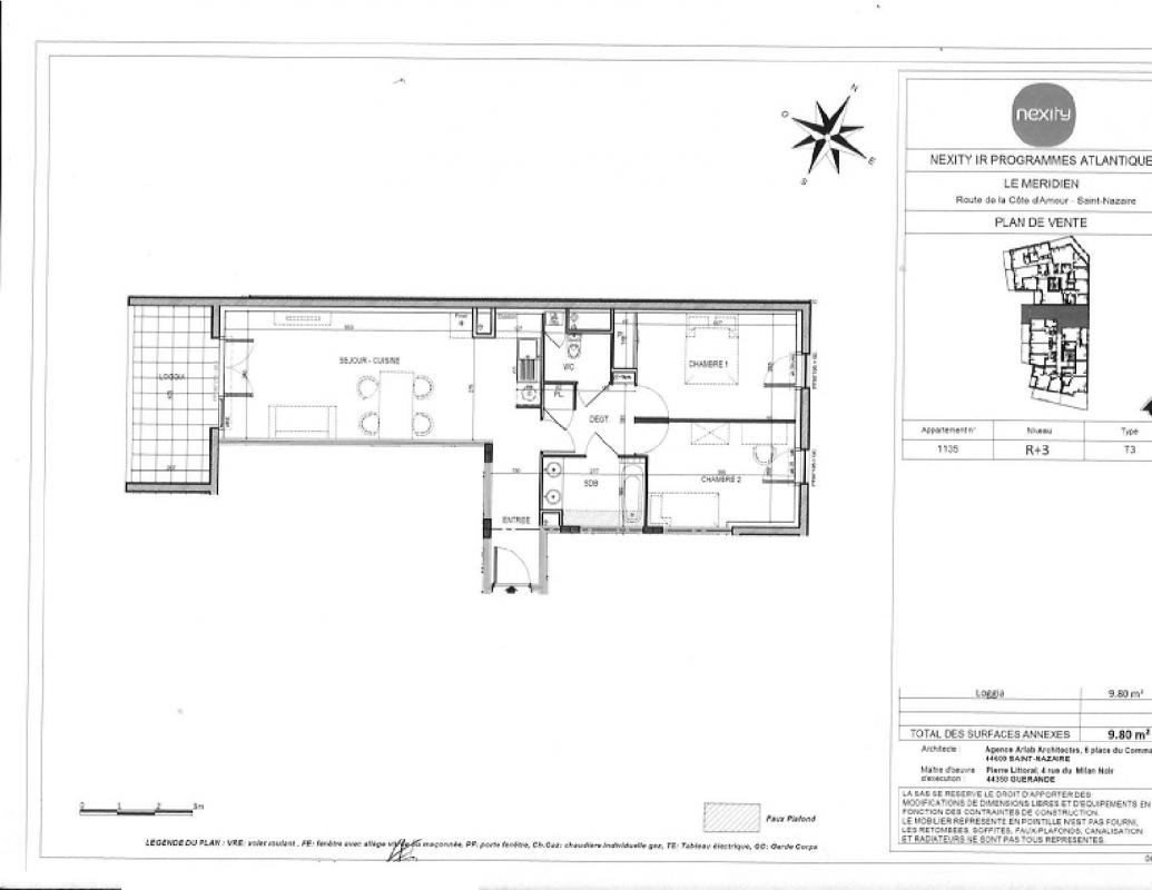 Location appartement t3 69 m² à Saint-Nazaire 44600 - 719 €