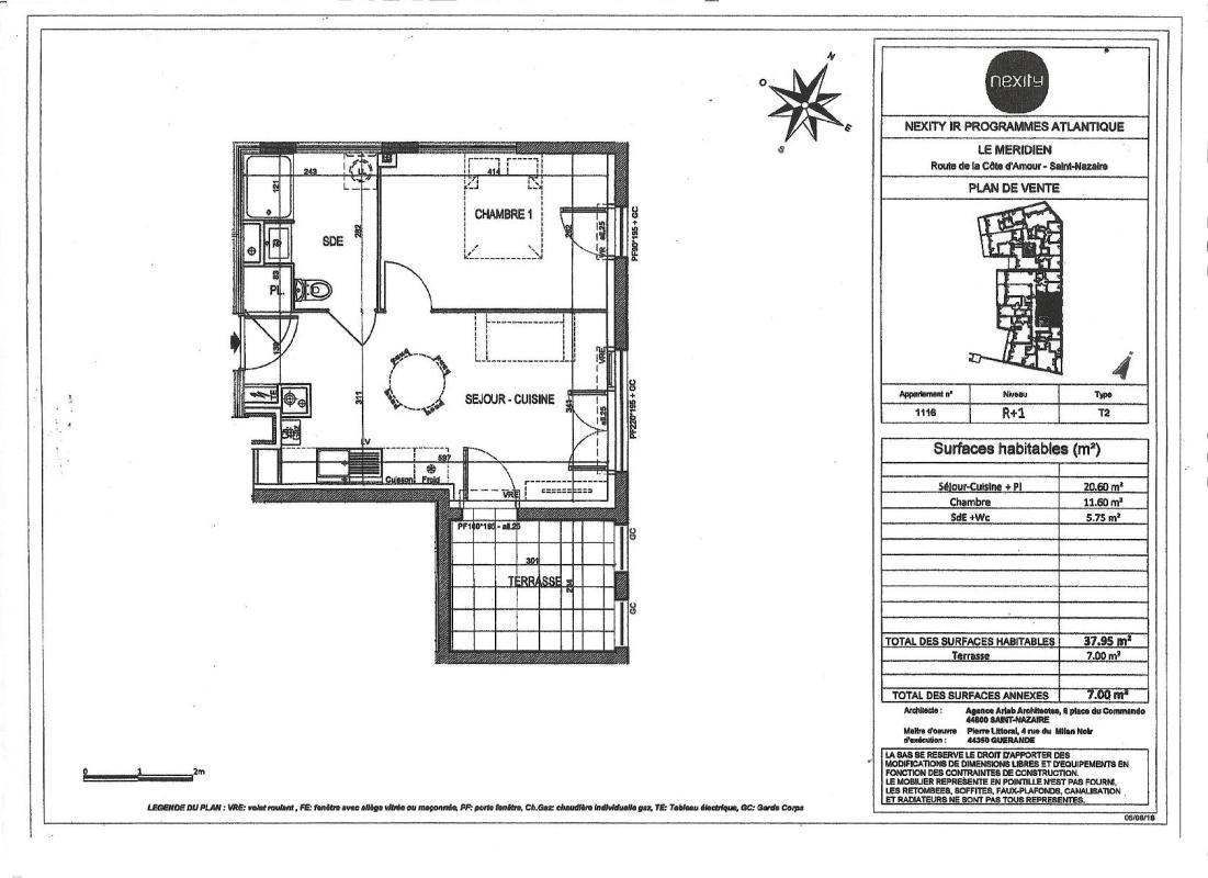 Location appartement t2 37 m² à Saint-Nazaire 44600 - 501 €
