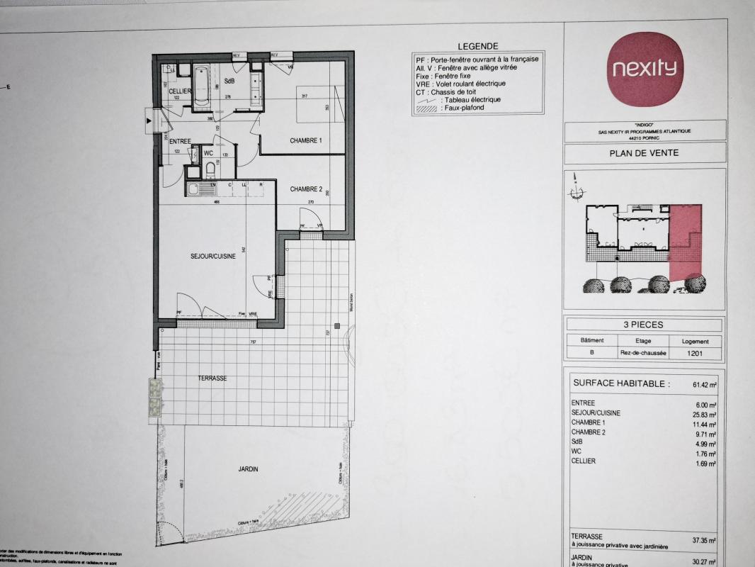Location appartement t3 61 m² à Pornic 44210 Centre - 755 €