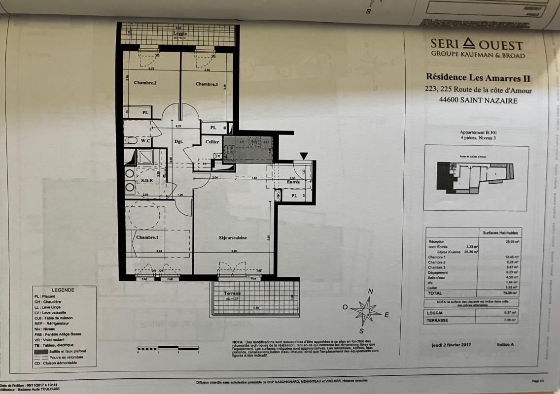 Location appartement t4 74 m² à Saint-Nazaire 44600 - 890 €