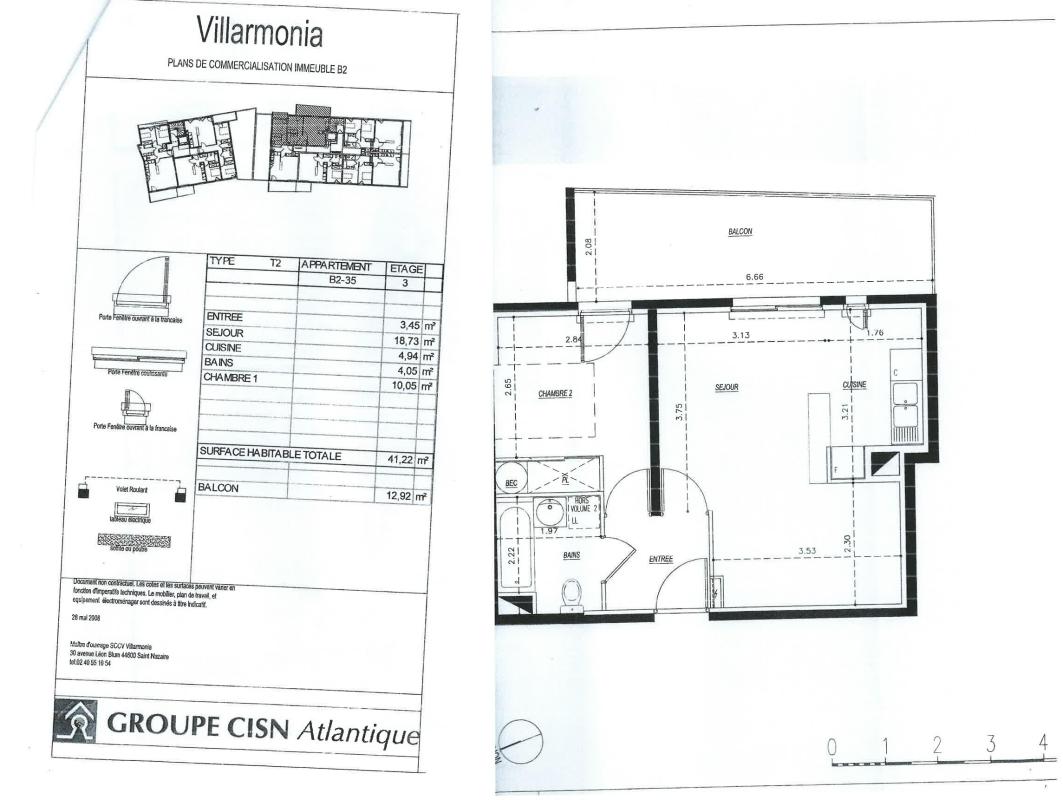 Location appartement t2 41 m² à Saint-Nazaire 44600 - 519 €
