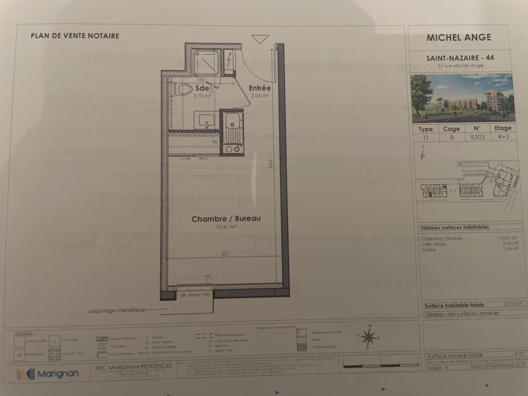 Location appartement studio 1 pièce 18 m² à Saint-Nazaire 44600 - 334 €
